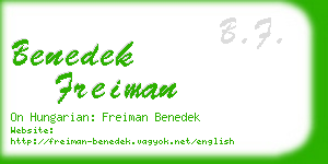 benedek freiman business card